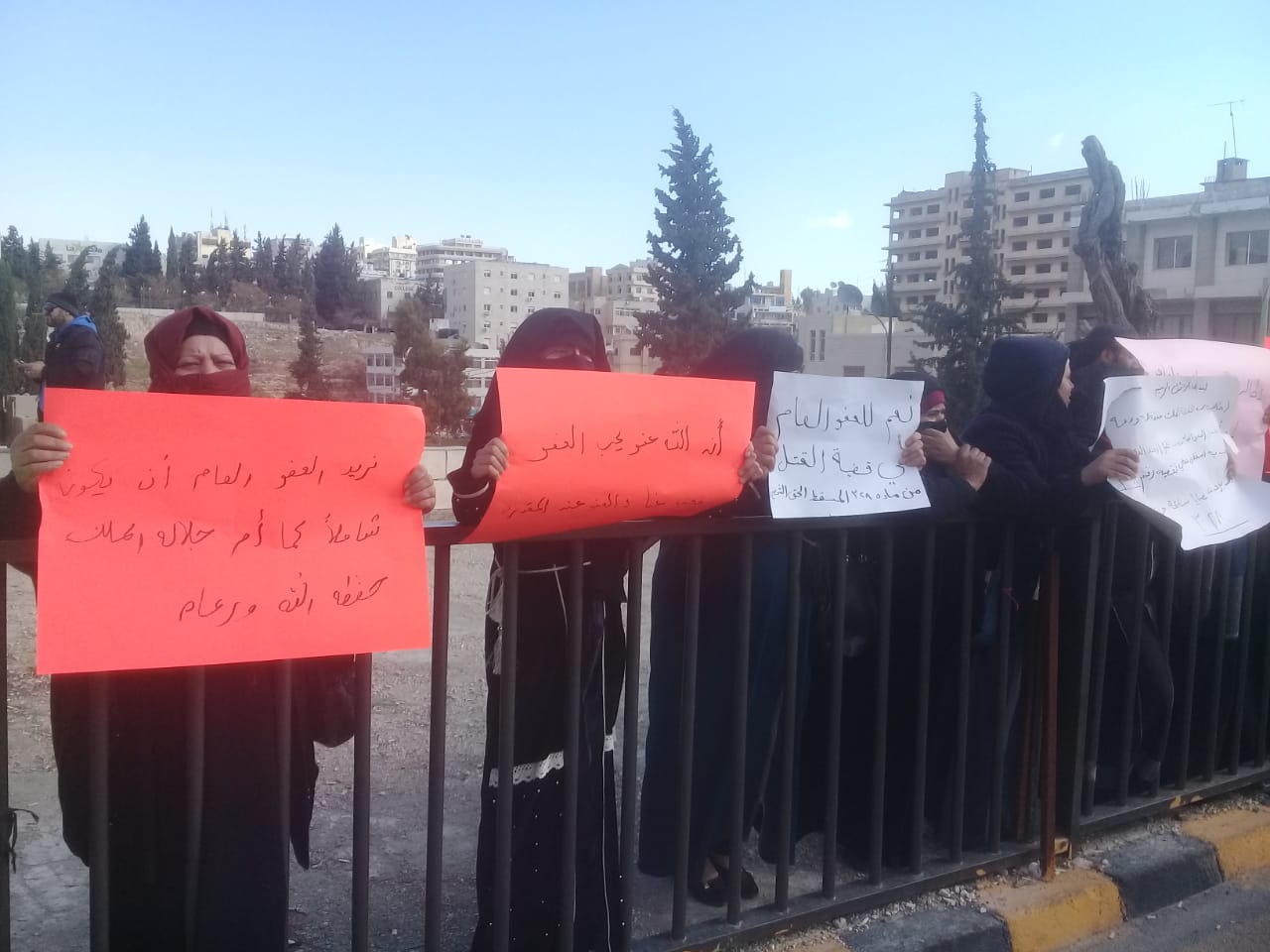 اعتصام أمام "النواب" للمطالبة بالتوسع في العفو العام -(تصوير: أسامة الرفاعي)